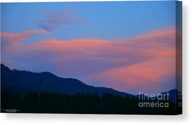 Sunset Canvas Print featuring the photograph Peachy Keen by Dorrene BrownButterfield