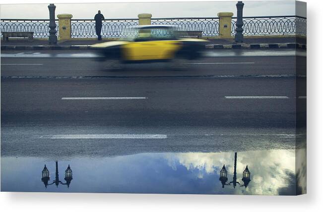 Street Canvas Print featuring the photograph Recapturing Alexandria - Scene Sixty Two by Mohamed Fawzy Kutp