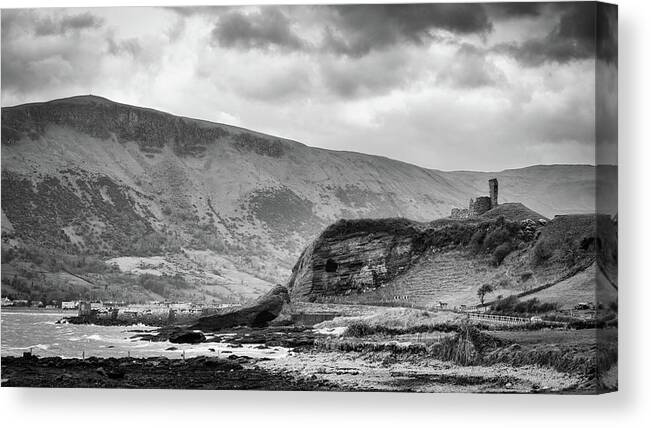 Red Canvas Print featuring the photograph Red Bay Castle by Nigel R Bell