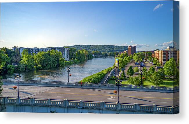 New York Canvas Print featuring the photograph Riverside Drive Bridge by Anthony Giammarino