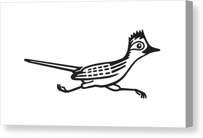 Activity Canvas Print featuring the drawing Roadrunner by CSA Images