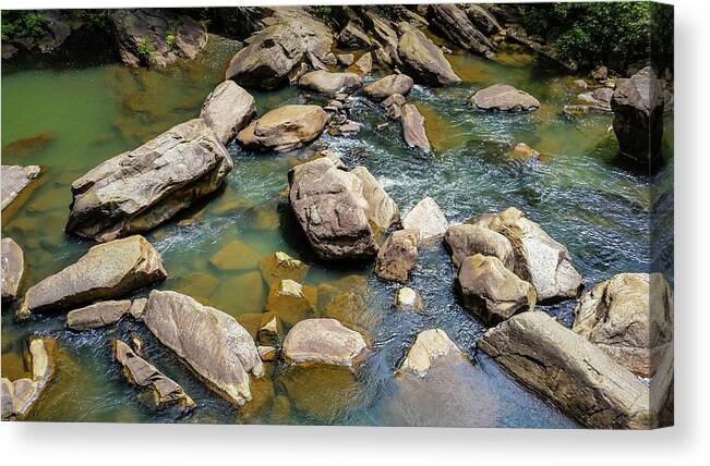 Nature Canvas Print featuring the photograph Rock Slide by Joe Leone