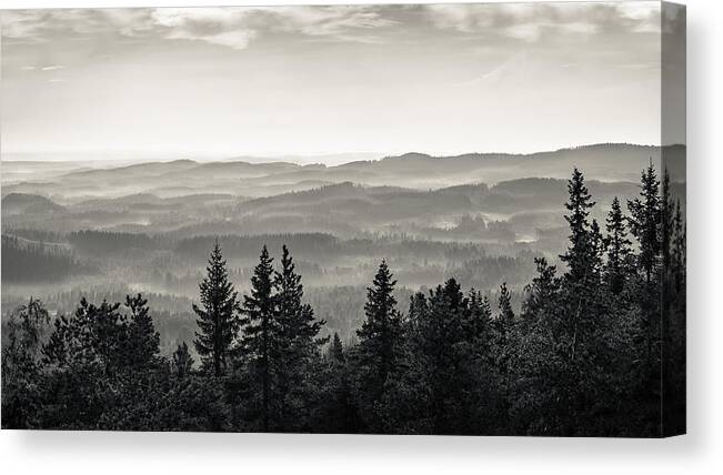 Landscape Canvas Print featuring the photograph Scenic Landscape At Day Time In Koli by Jani Riekkinen