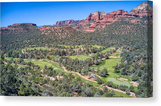 Sky Canvas Print featuring the photograph Sedona Golf Course Seven Canyons by Anthony Giammarino