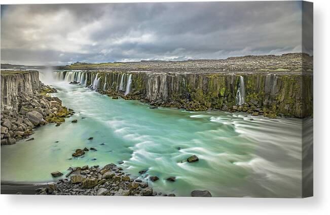 Iceland Canvas Print featuring the photograph Selfoss Canyon by Jeffrey C. Sink