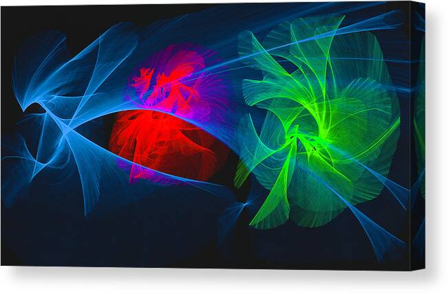 Shapes And Colours Canvas Print featuring the digital art Shapes And Colours #i1 by Leif Sohlman