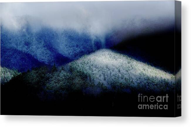 Smoky Mountains Canvas Print featuring the photograph Smoky Mountain Abstract by Mike Eingle