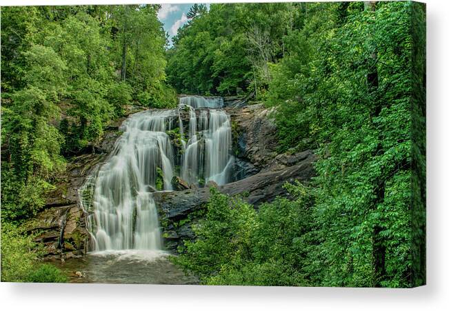 Bald River Falls Canvas Print featuring the photograph Tennessee Summer by Marcy Wielfaert