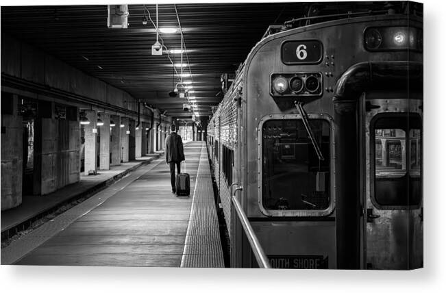 Train Canvas Print featuring the photograph The Commuter by Richard Reames