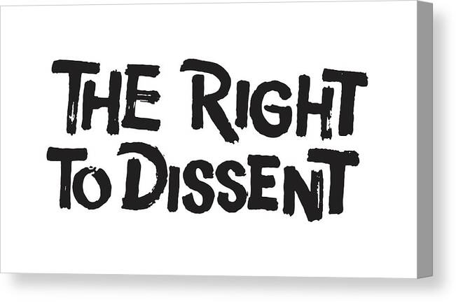 Black And White Canvas Print featuring the drawing The Right To Dissent by CSA Images