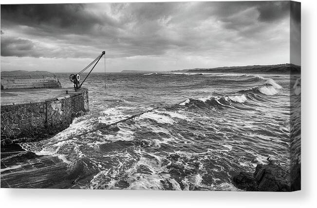 Salmon Canvas Print featuring the photograph The Salmon Fisheries, Portrush by Nigel R Bell