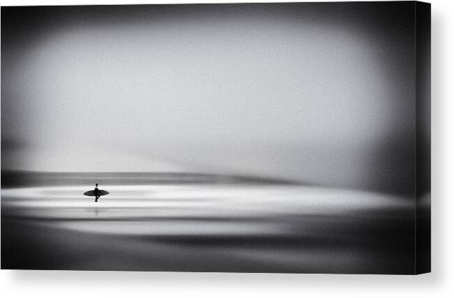 Surfing Canvas Print featuring the photograph The Surfer by Ina Tnzer