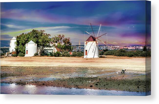 Mills Canvas Print featuring the photograph The three Mills of Alburrica by Micah Offman