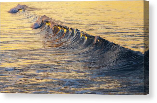 Wave Canvas Print featuring the photograph Warm Curl by Chris Moyer