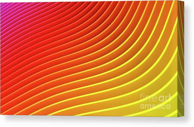Lines Canvas Print featuring the photograph Wavy Lines by Eduard Muzhevskyi / Science Photo Library