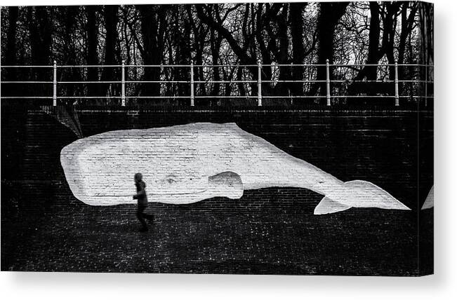 Whale Canvas Print featuring the photograph Whale-watching by Andreas Klesse
