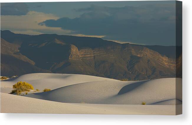 White Sands
New Mexico
Sand
Sands
View
Mountain
Sky
Clouds Canvas Print featuring the photograph White Sands by Guy Wilson