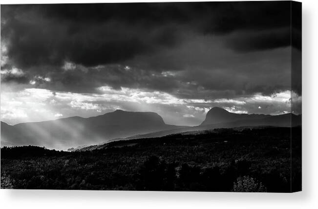 Vermont Canvas Print featuring the photograph Willoughby Gap BW by Tim Kirchoff