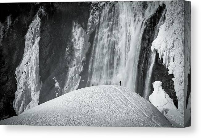 Winter Canvas Print featuring the photograph Winter Photographer by Miroslaw