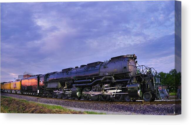 Big Boy #4014 Steam Locomotive Canvas Print featuring the photograph Big Boy #4014 Steam Locomotive by Robert Bellomy