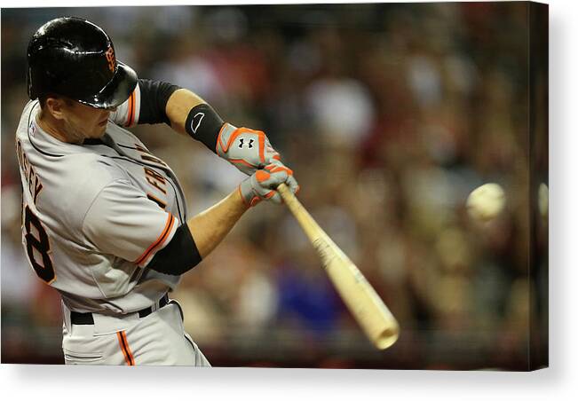 National League Baseball Canvas Print featuring the photograph Buster Posey #1 by Christian Petersen
