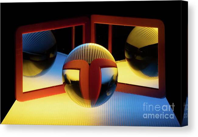 Reflection Canvas Print featuring the photograph Colored Lights Can Hypnotize 7 by Bob Christopher
