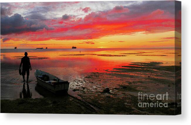 Nature Canvas Print featuring the photograph Drama in the Skies #1 by On da Raks