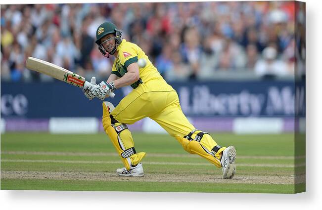 International Match Canvas Print featuring the photograph England v Australia - 5th Royal London One-Day Series 2015 #1 by Gareth Copley