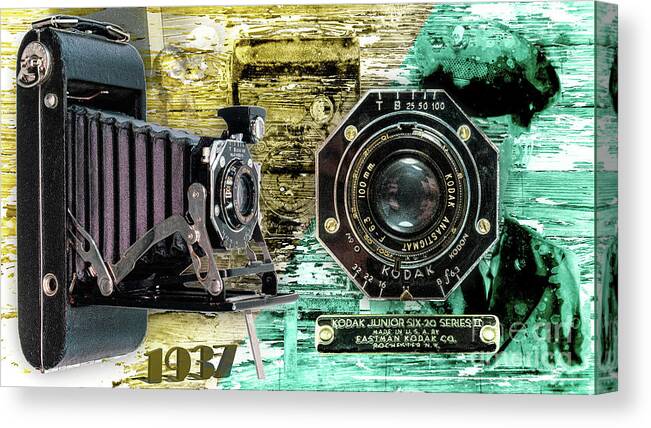 Kodak Canvas Print featuring the digital art Kodak Junior Six-20 Series II #2 by Anthony Ellis
