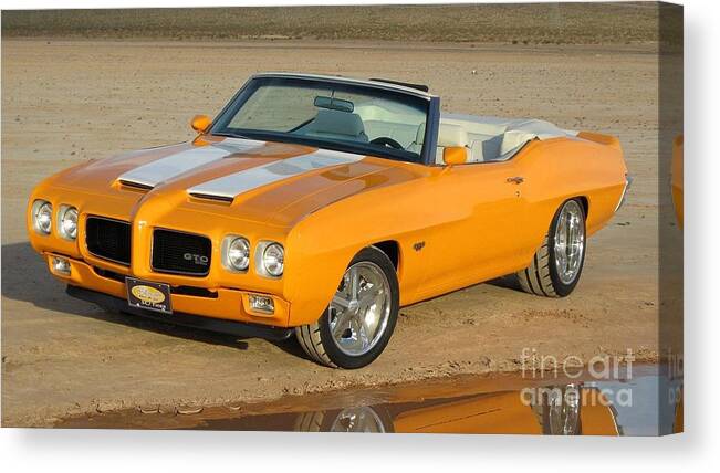 Vintage Canvas Print featuring the photograph Pontiac GTO #1 by Action