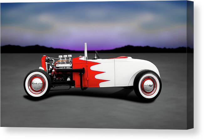 Frank J Benz Canvas Print featuring the photograph 1931 Ford Roadster - 1931fordroadstermtns14958 by Frank J Benz