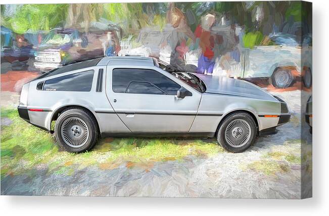 1982 Delorean Dmc Canvas Print featuring the photograph 1982 Delorean DMC X101 by Rich Franco