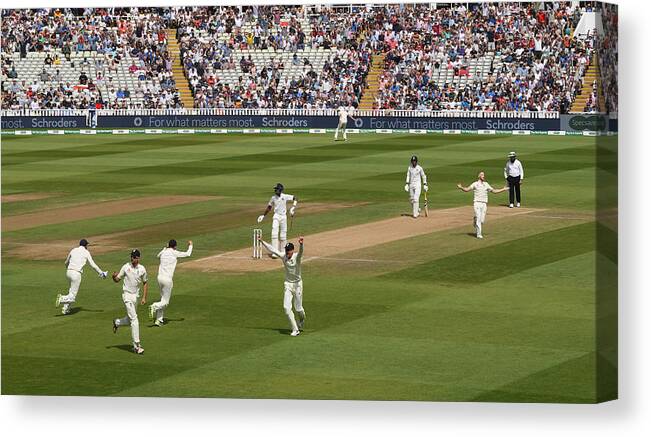International Match Canvas Print featuring the photograph England v India: Specsavers 1st Test - Day Four #2 by Stu Forster