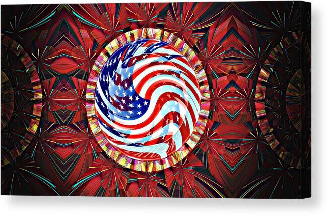 Celebration Canvas Print featuring the digital art 4th Works by David Manlove