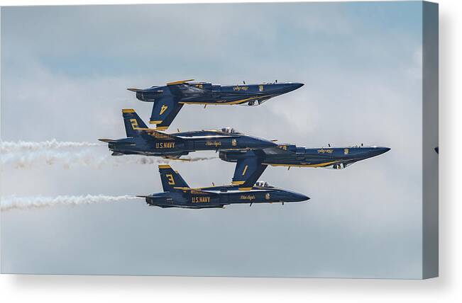 Navy Canvas Print featuring the photograph Blue Angels #9 by Carolyn Hutchins
