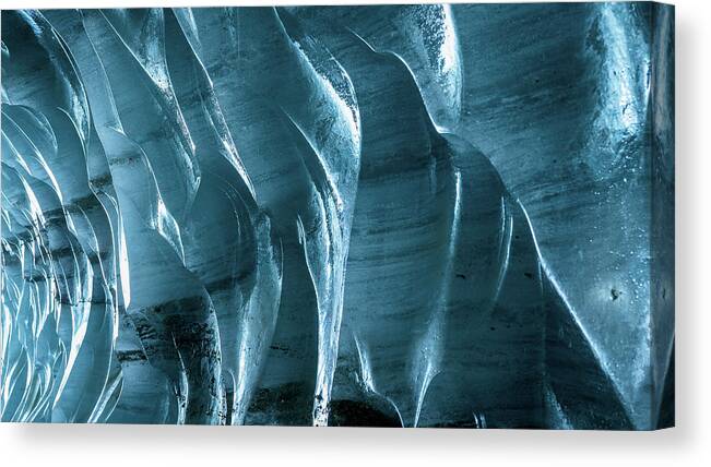 Abstract Canvas Print featuring the photograph Abstract Castner Ice Cave by William Kennedy