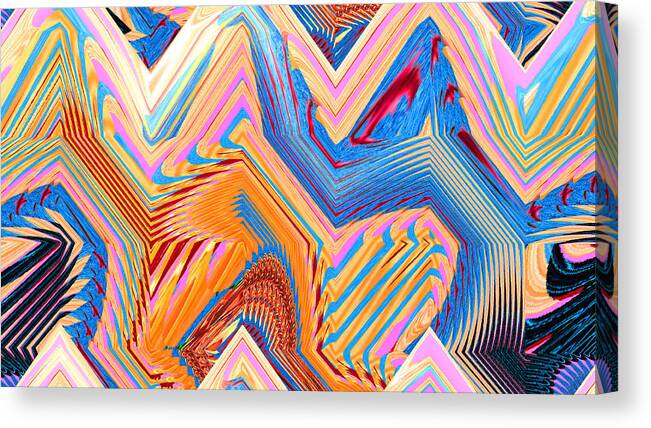 Abstract Art Canvas Print featuring the digital art Abstract Maze by Ronald Mills