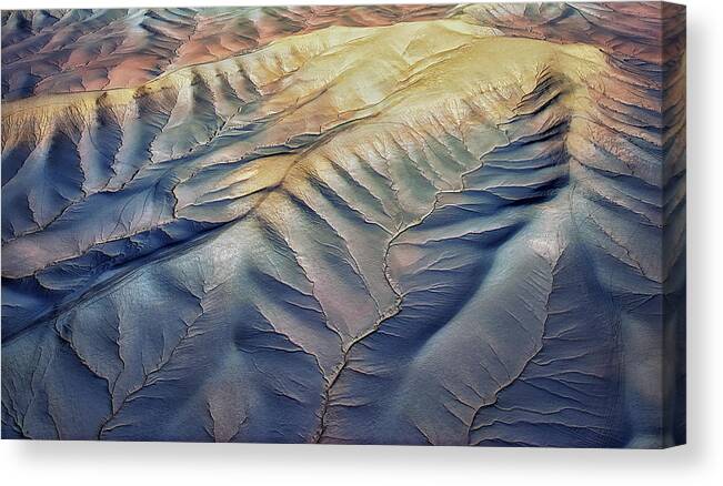 Utah Badlands Canvas Print featuring the photograph Abstract Trees In the Utah Badlands by Susan Candelario