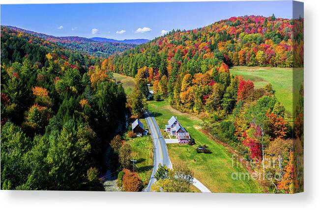 Autumn Canvas Print featuring the photograph Autumn afternoon in Northfield Vermont by Scenic Vermont Photography