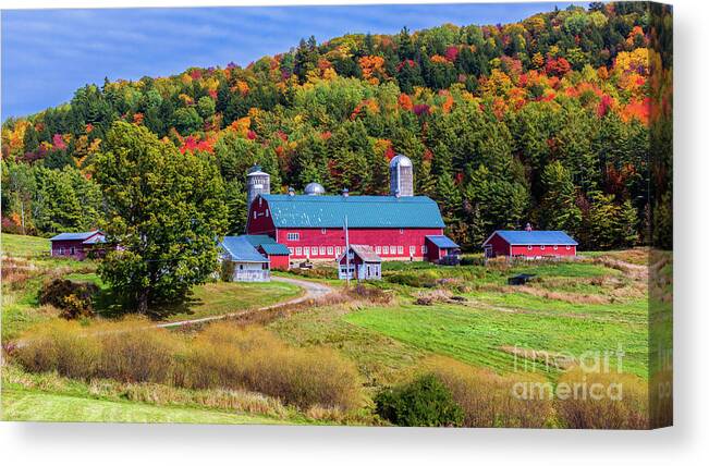 Autumn Canvas Print featuring the photograph Autumn in Barnet Vermont by Scenic Vermont Photography