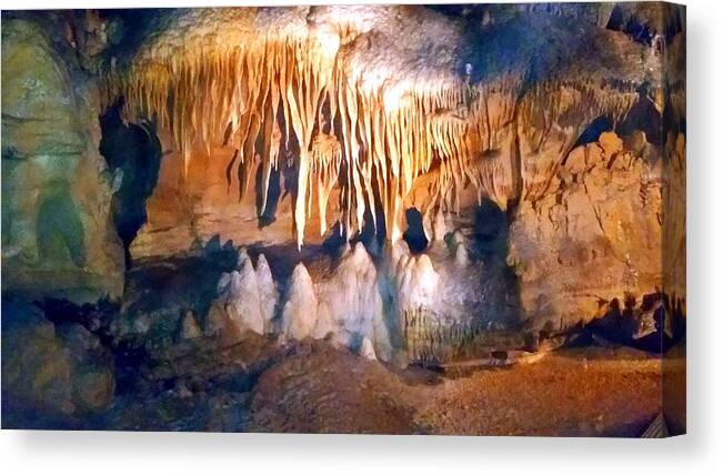 Cave Canvas Print featuring the photograph Cub Run Cave Kentucky by Stacie Siemsen