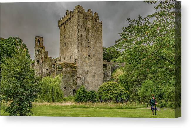 Piper Canvas Print featuring the photograph Blarney Castle by Marcy Wielfaert