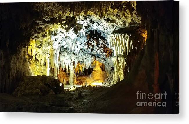 Caves Canvas Print featuring the photograph Caving by Elena Pratt