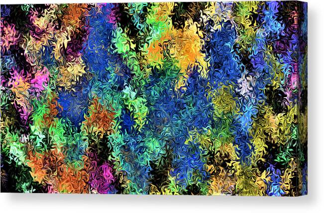 Abstract Canvas Print featuring the digital art Coral Reef - Abstract by Ronald Mills