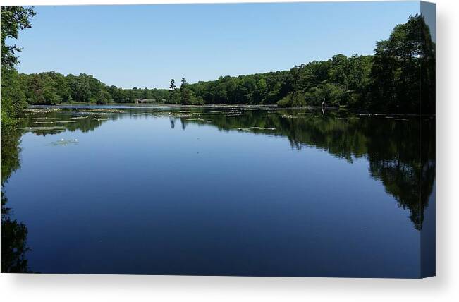 Lake Canvas Print featuring the photograph Deep Blue West Lake Reflection by Stacie Siemsen