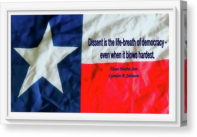 Protest Canvas Print featuring the photograph Democracy and Dissent by Judy Kennedy