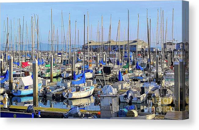 Boats Canvas Print featuring the photograph Docked Boats by Roberta Byram