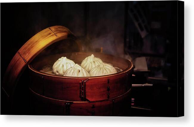 Asian Canvas Print featuring the photograph Dumplings 8 by Bill Chizek