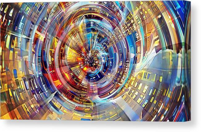 Star Canvas Print featuring the digital art Dyson Center Concept by David Manlove