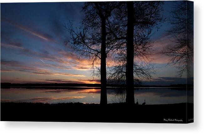 Sunset Canvas Print featuring the photograph Evening in Paradise by Mary Walchuck